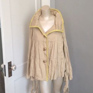 Anthropologie Hei Hei wrinkle‎ front jacket. NWOT